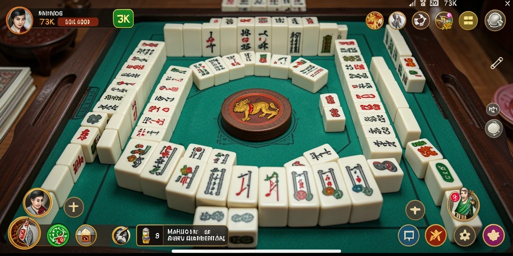 Tampilan gameplay seru dan menantang Mahjong di 73K.