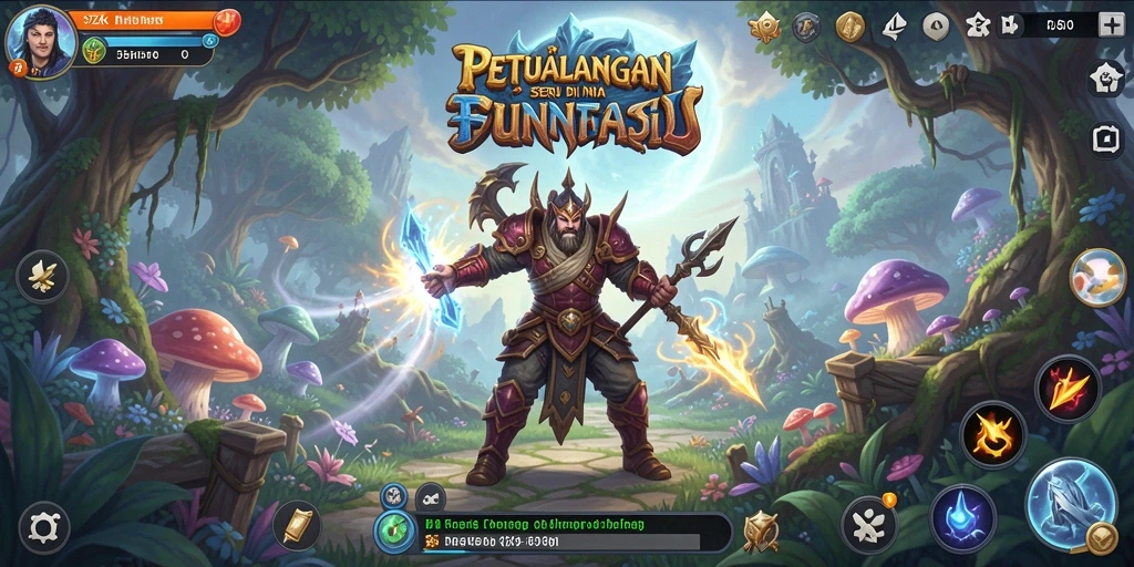 Screenshot menunjukkan gameplay menarik dari 9ZK di dunia petualangan.