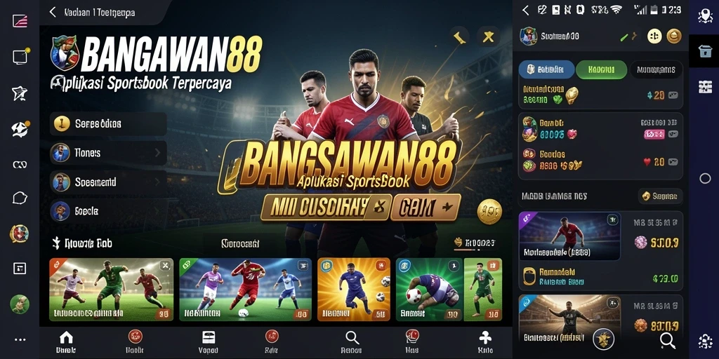 Tampilan menarik aplikasi BANGSAWAN88 saat bermain taruhan olahraga.