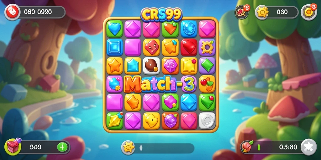Gameplay seru dan penuh warna dari CRS99 Match-3.