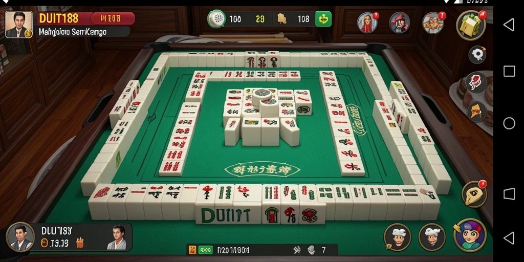 Screenshot gameplay DUIT188 menampilkan momen seru bermain Mahjong.