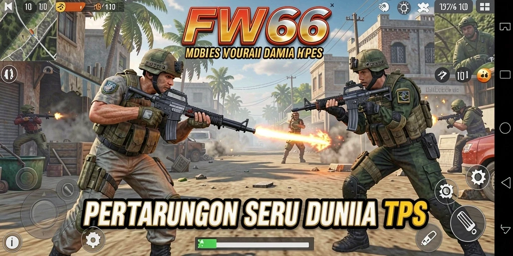Gameplay seru FW66 dengan aksi pertempuran yang mendebarkan.