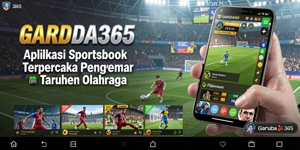 Screenshot GARUDA365 menampilkan fitur taruhan olahraga yang menarik.