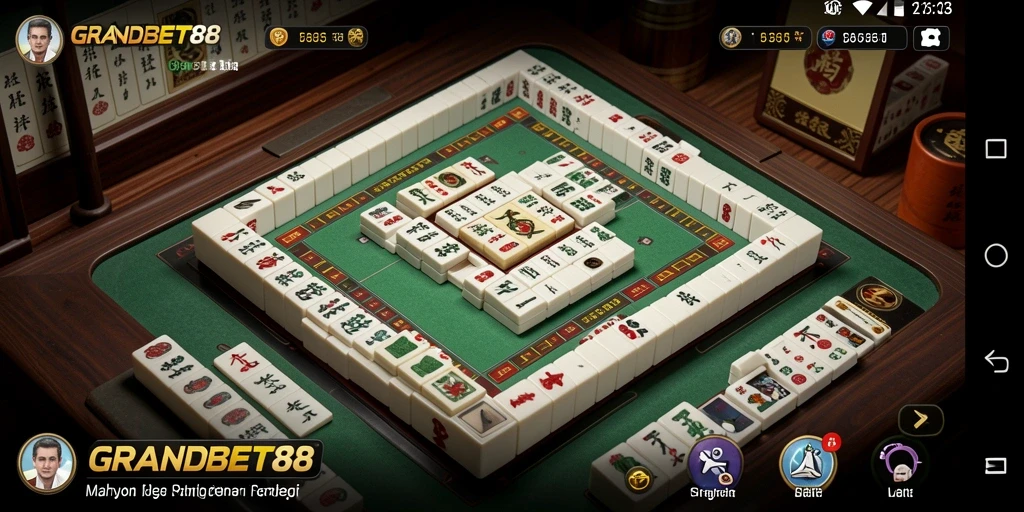 Tampilan gameplay seru dari GRANDBET88 yang menampilkan berbagai level Mahjong.