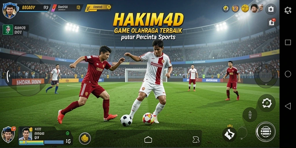 Tampilan gameplay seru dalam HAKIM4D yang menampilkan aksi olahraga yang menarik.