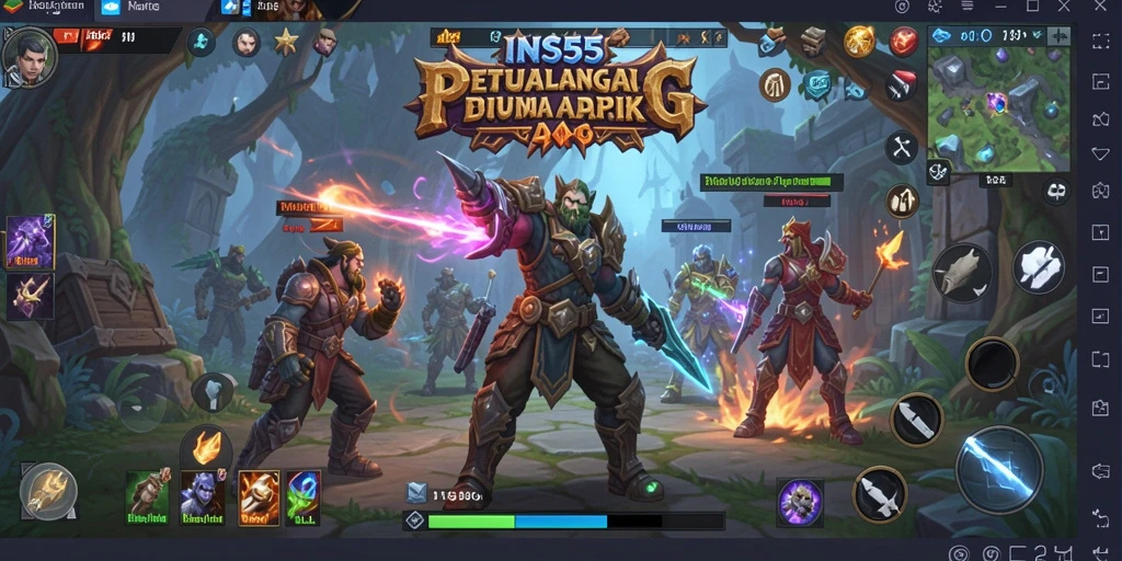 Tampilan gameplay <strong>INS55</strong> yang menakjubkan dengan aksi pertarungan seru.