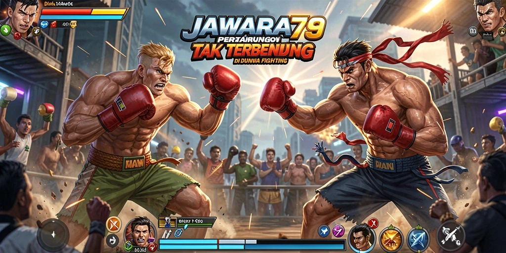 Gameplay seru dengan aksi pertarungan yang mendebarkan di JAWARA79.