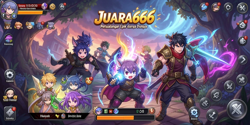 Screenshot gameplay JUARA666 dengan karakter Anime yang memukau.