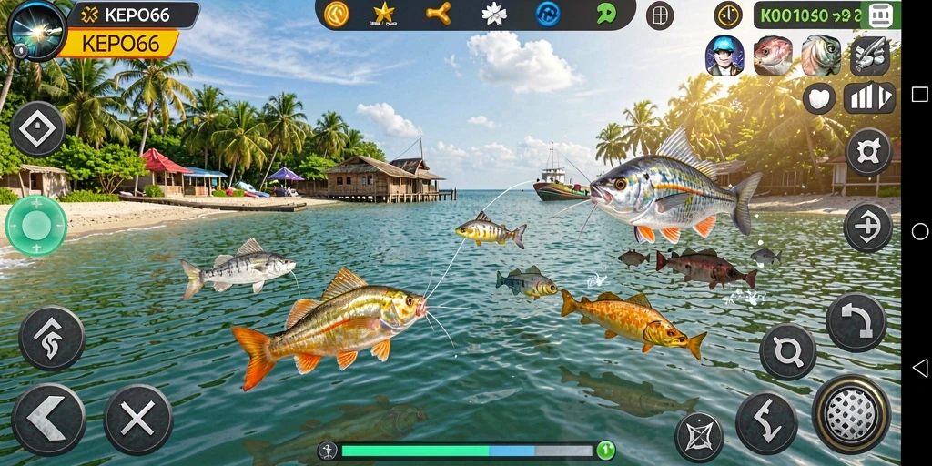 Screenshot gameplay KEPO66 menampilkan aksi menembak ikan yang seru.