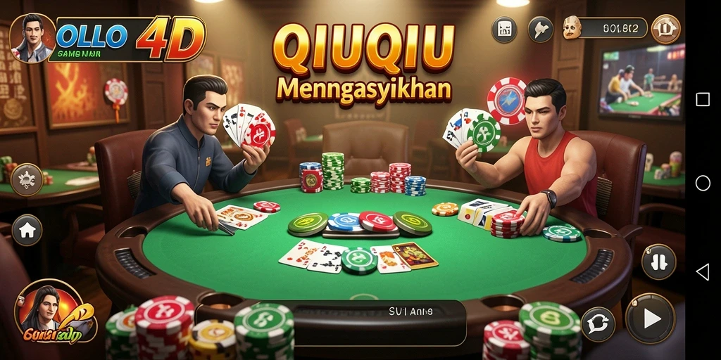 Tampilan gameplay OLLO4D dengan suasana QiuQiu yang seru.