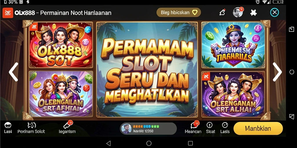 Tampilan menarik dari gameplay Slot OLX888 dengan efek visual yang mengesankan.