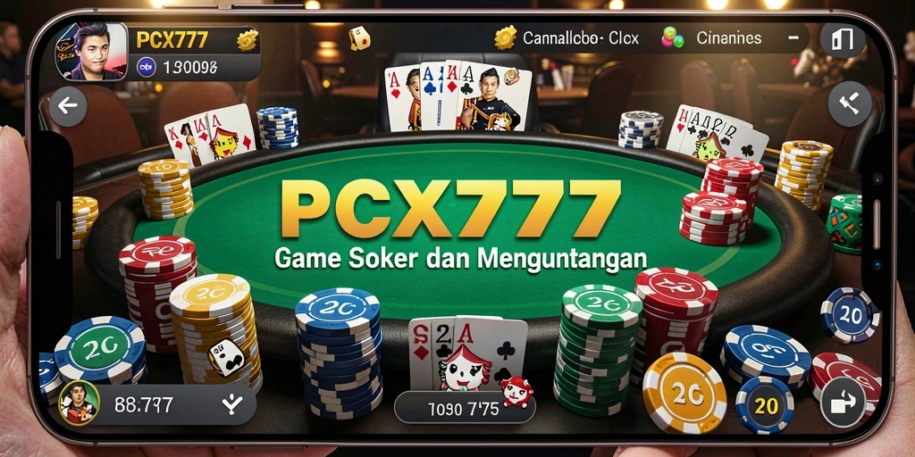 Tangkapan layar PCX777 menampilkan gameplay Poker yang menarik dan mendebarkan.