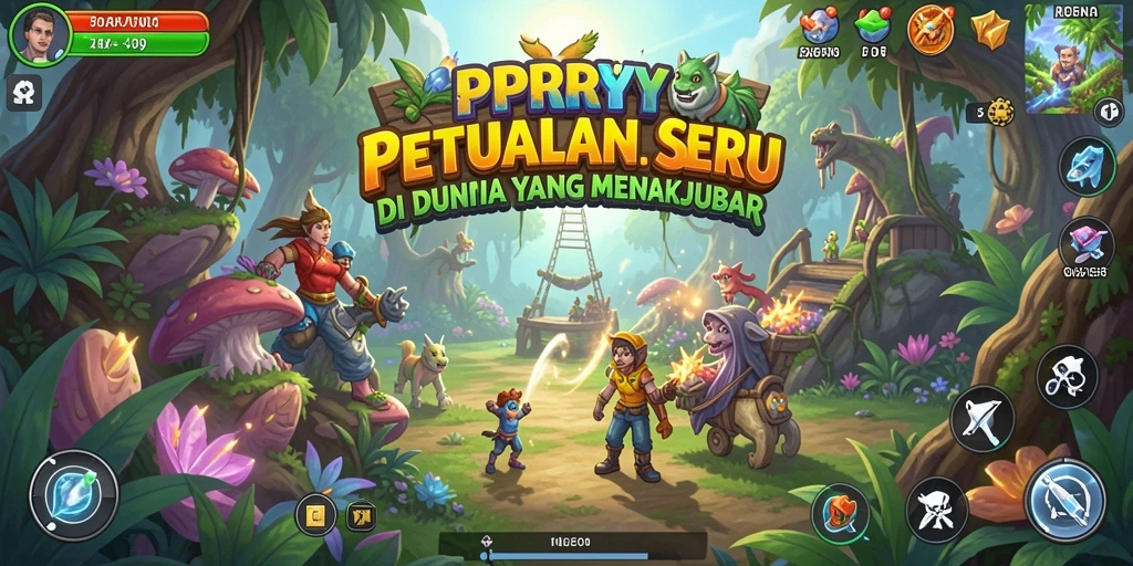 Screenshot gameplay PPRRYY yang menunjukkan aksi petualangan seru.