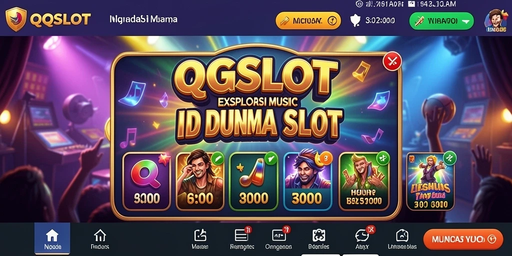Tampilan menarik dari gameplay QQSLOT dengan musik latar yang seru.