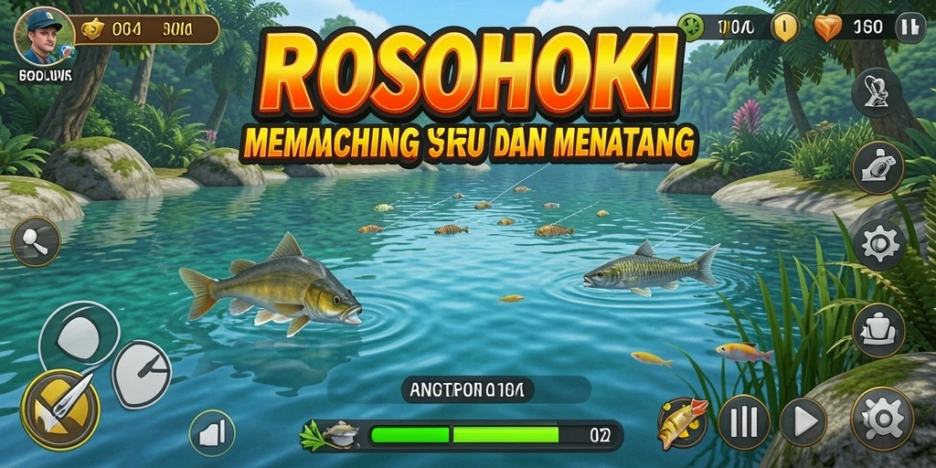 Tangkapan ikan yang menakjubkan dalam gameplay ROSOHOKI.