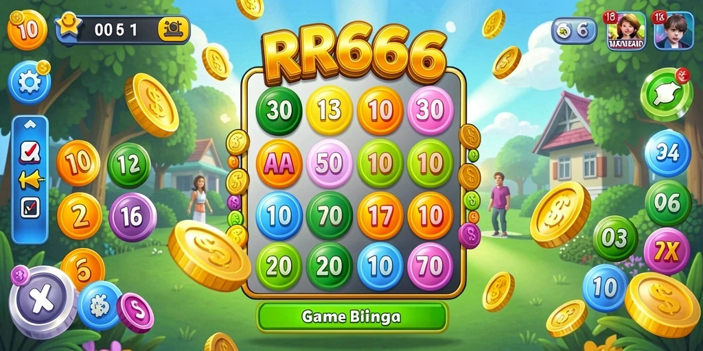 Tampilan gameplay seru di aplikasi Bingo RR666.
