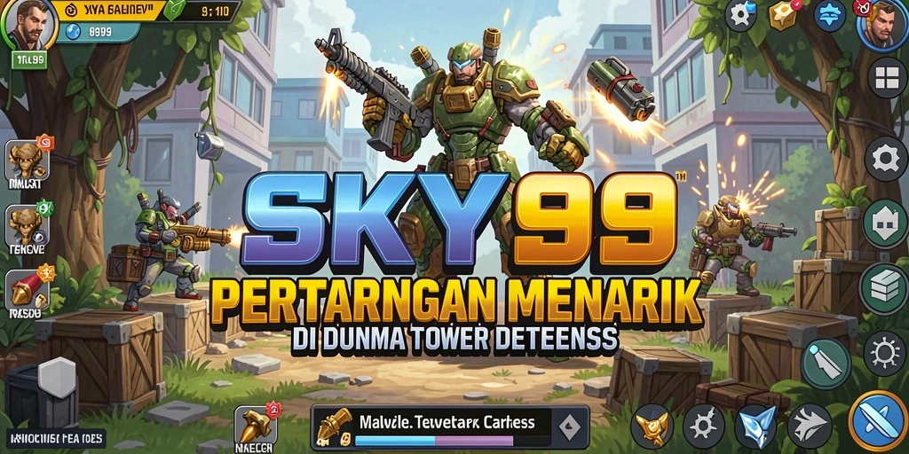 Tangkapan layar gameplay <strong>SKY99</strong> yang menampilkan serangan seru dan pertahanan kuat.