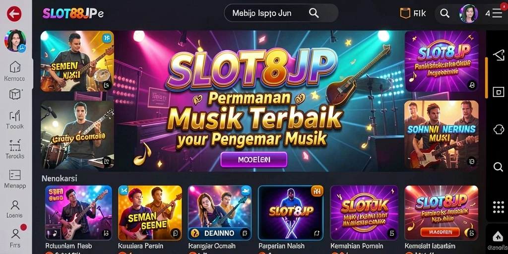 Tampilan menarik dari gameplay musik di SLOT88JP.