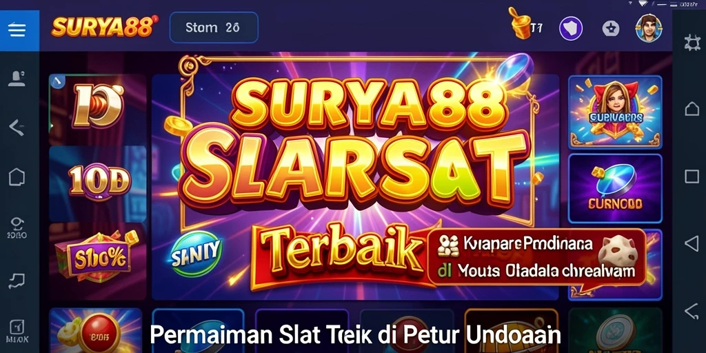 Tampilan gameplay seru di SURYA88 dengan berbagai tema slot.