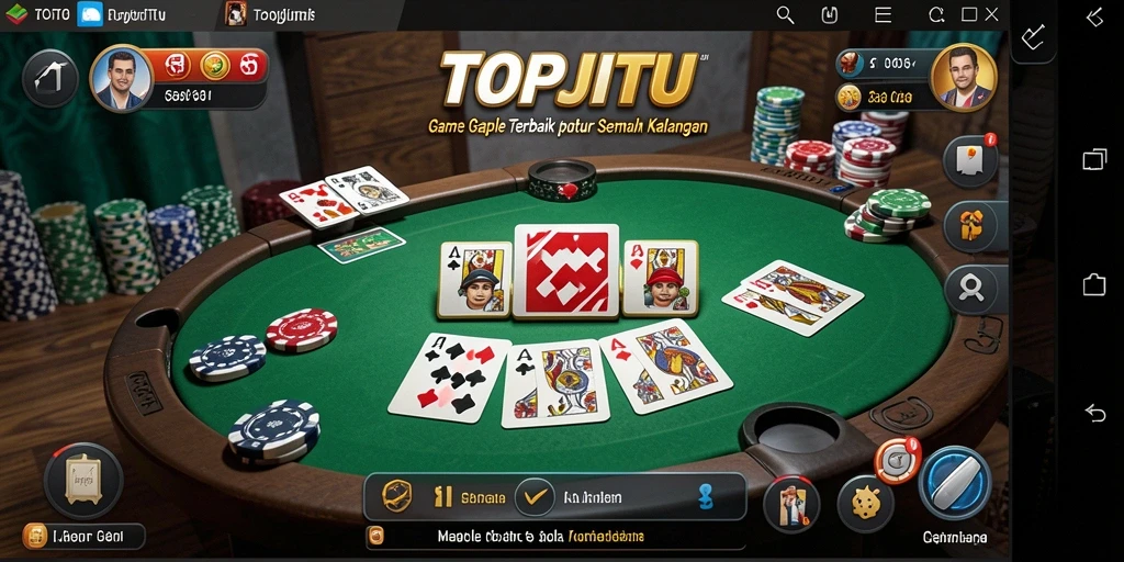 Tampilan menarik gameplay Gaple di TOPJITU.