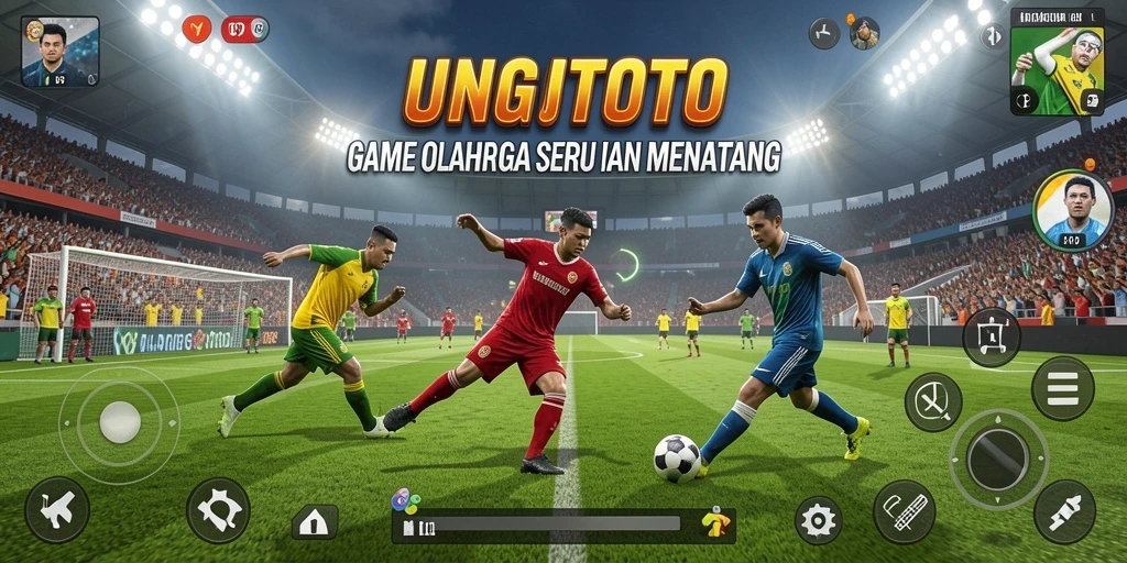 Tampilan gameplay UNGUTOTO dengan aksi olahraga yang seru dan menantang.