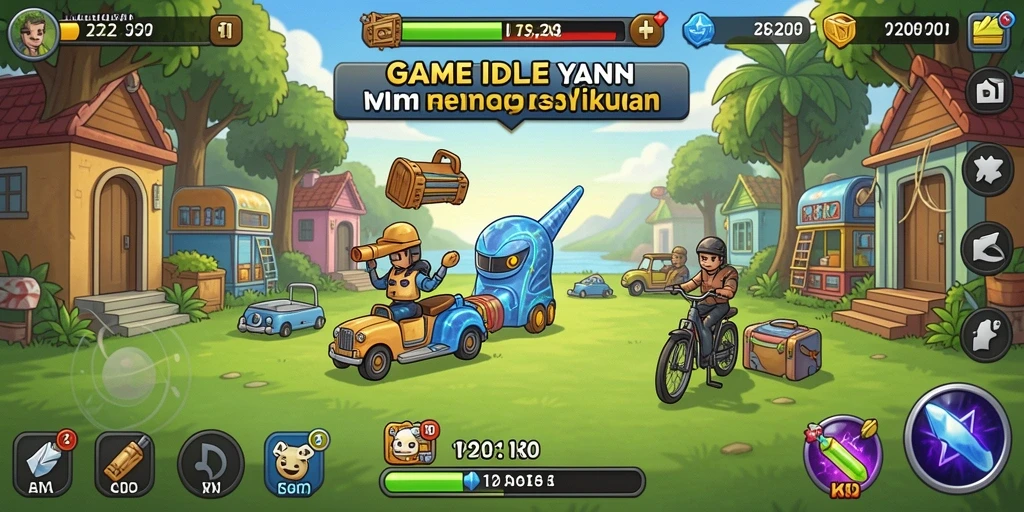 Tampilan gameplay <strong>V21</strong> dengan elemen Idle yang menarik.