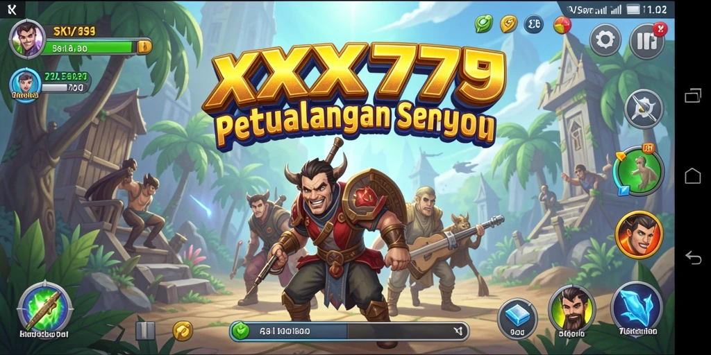 Tampilan utama XXX777 menunjukkan aksi petualangan mendebarkan.