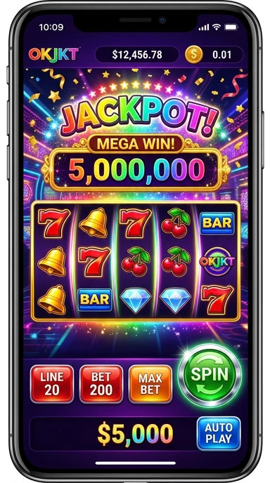 Screenshot aplikasi okjkt yang menunjukkan berbagai kategori tersedia.